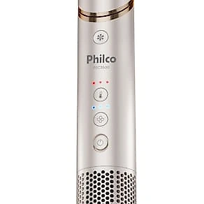 Secador de Cabelos Philco PSC3500 4 em 1 Dobrável Íon Tourmaline 3 Temperaturas + 3 Velocidades 1450W Dourado 110V