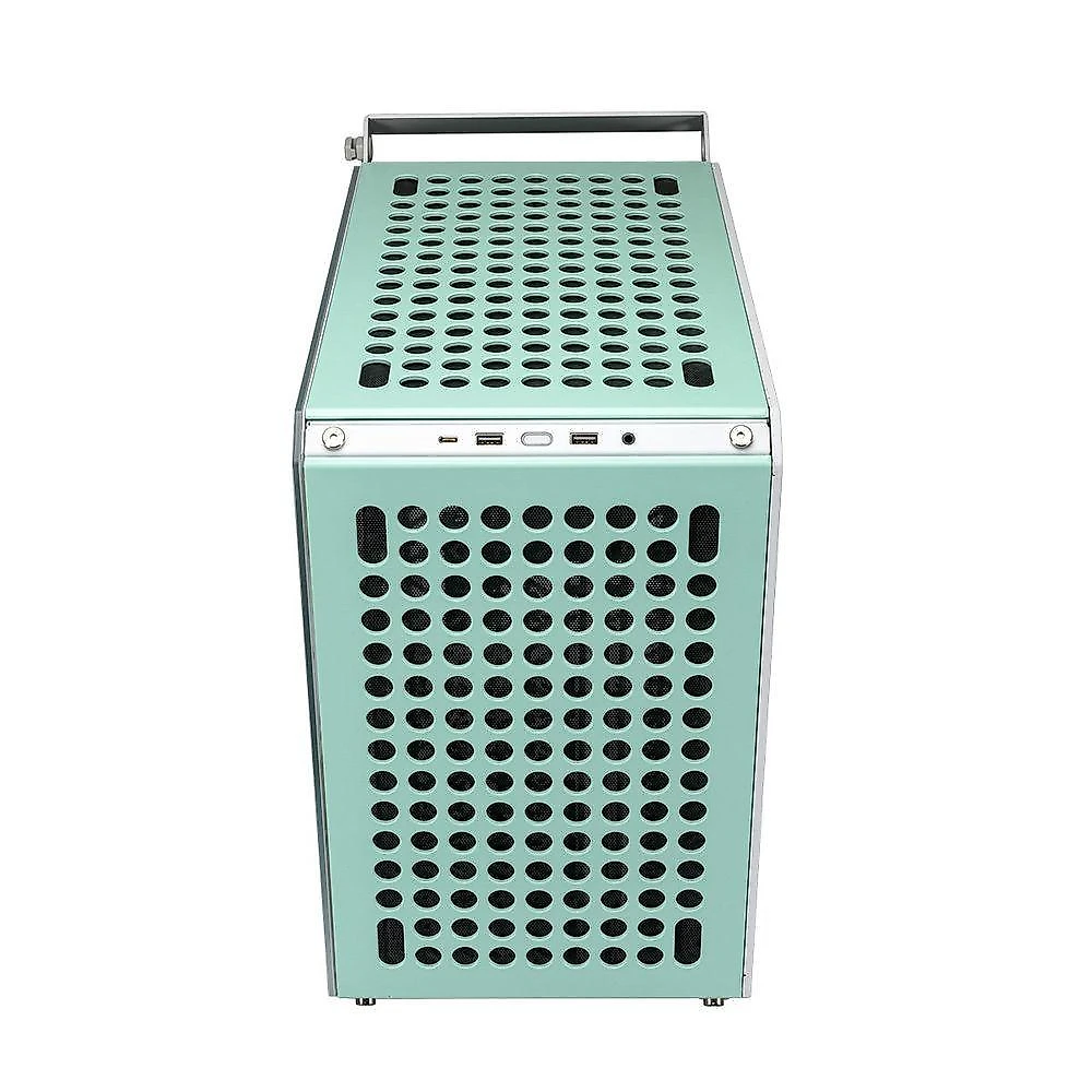 Gabinete Qube 500 Flatpack Mid Tower ATX Aço com Vidro Temperado Menta Rosa Creme Cooler Master