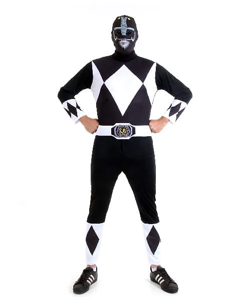 Fantasia Power Rangers Mighty Morphim Masculino Preto