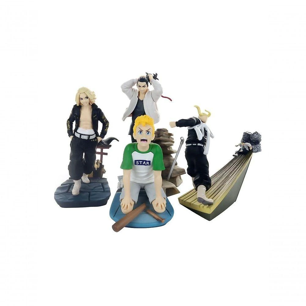 Figura de Coleção Megahouse Tokyo Revengers Toman Heroic Scene Petitrama com Base de Diorama em PVC