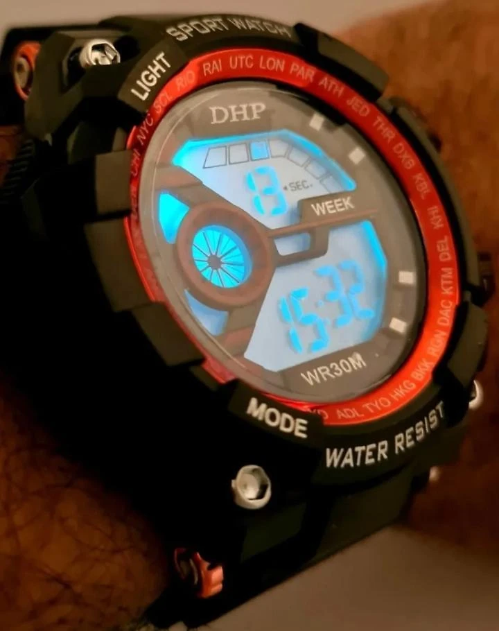 Miniatura Relógio Dhp Modelo Sport Digital Unissex - Resistente A Água
