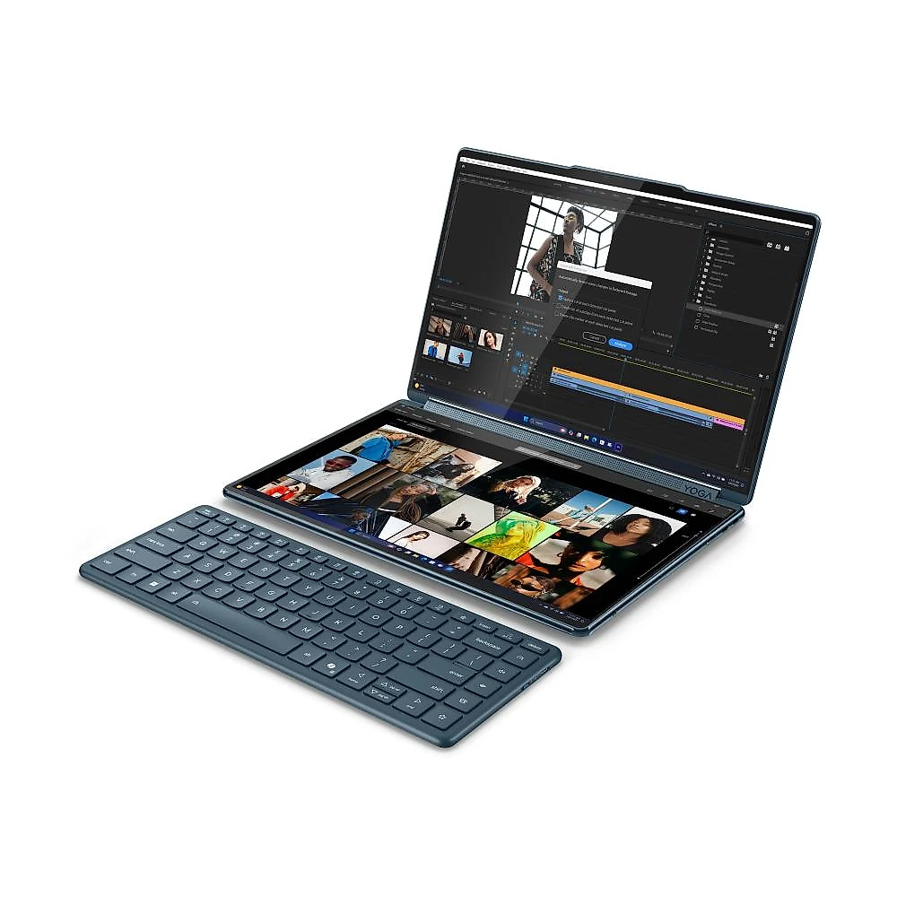 Notebook Lenovo Yoga Book 9 14IAH10 Intel Core Ultra 7 255H 16GB 512GB SSD Windows 11 14" - 83KJ001TBR Tidal Teal