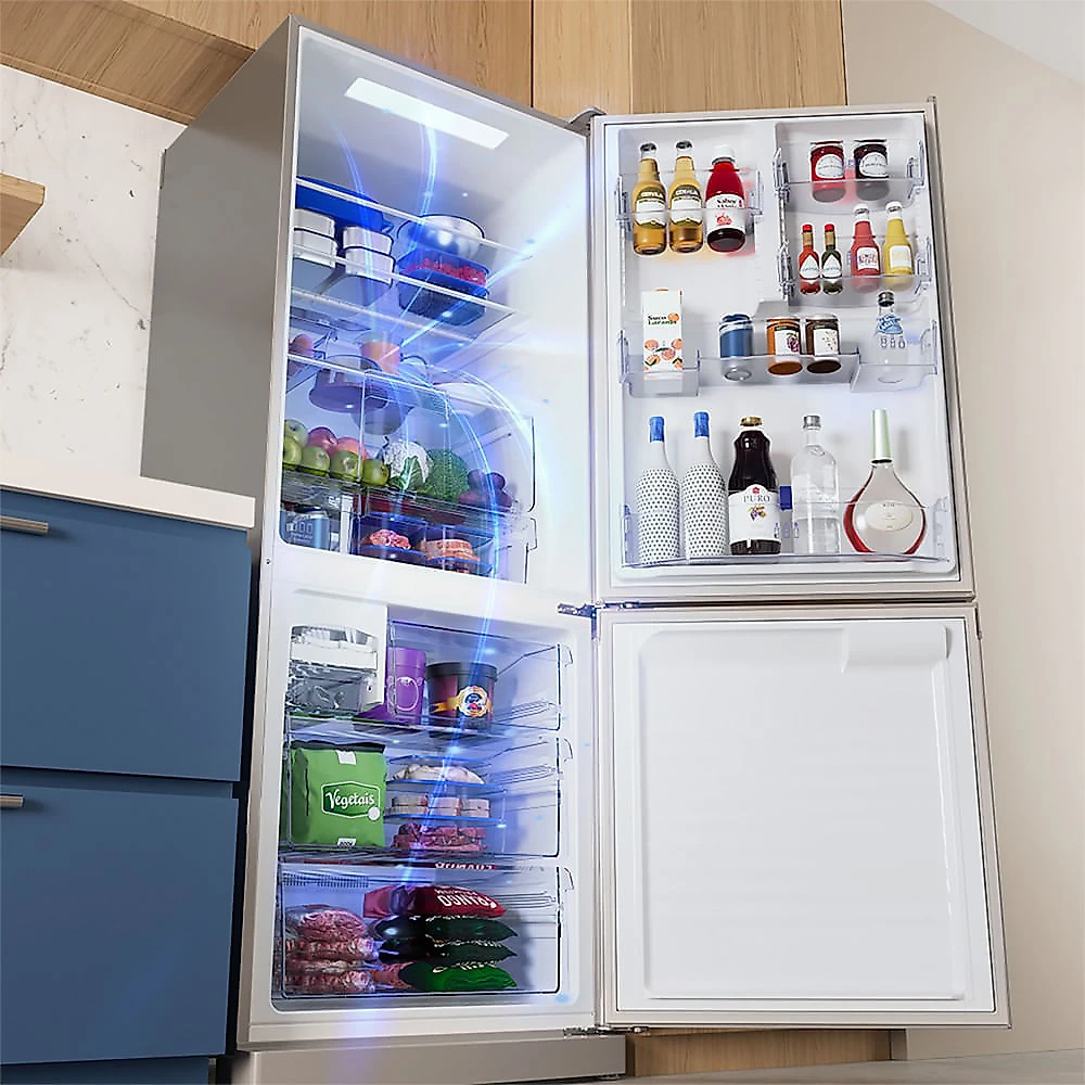 Refrigerador Bottom Freezer Panasonic de 02 Portas Frost Free com 475 Litros Aço Escovado - NR-BB64PV2X Bivolt