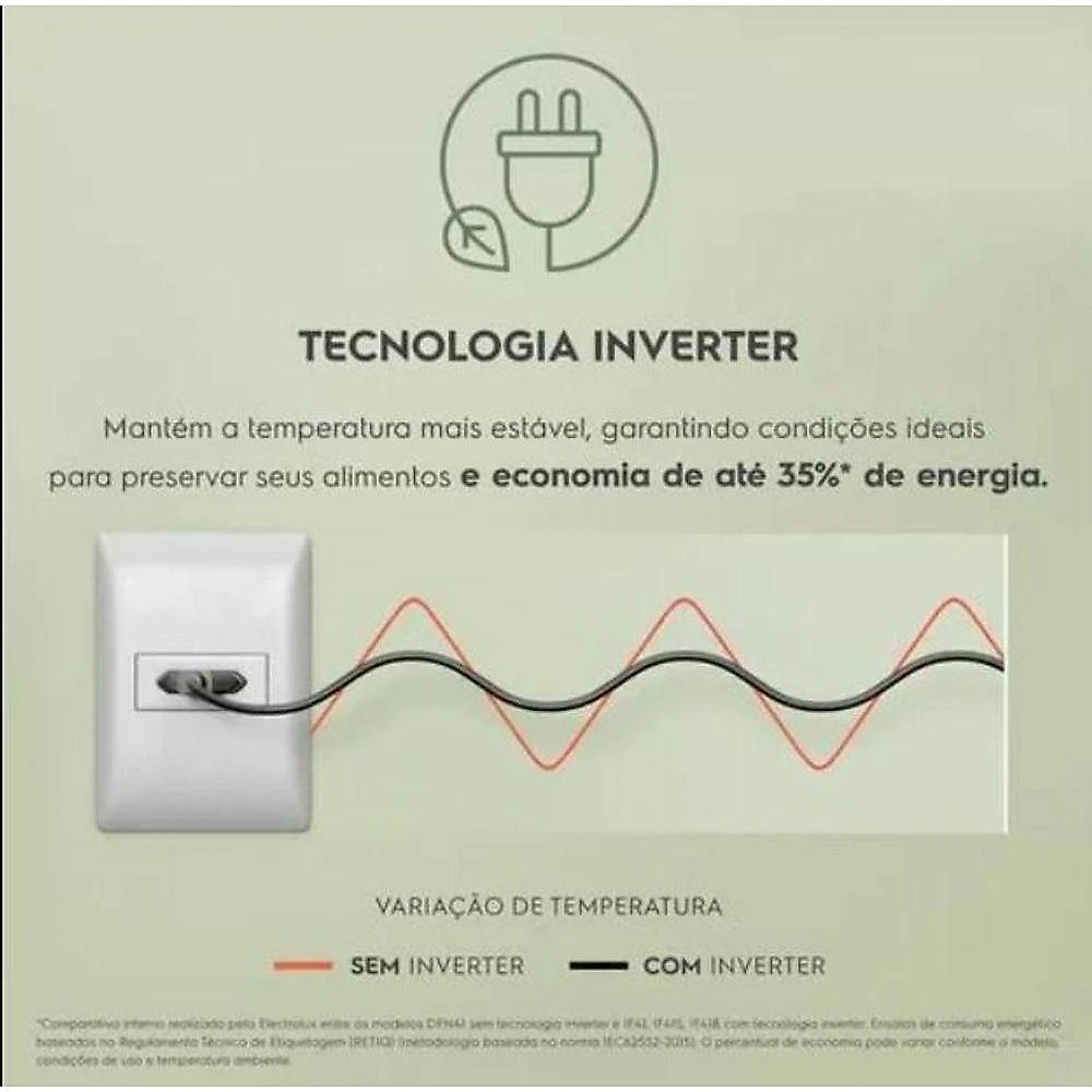 Geladeira Electrolux Frost Free 380L Autosense Inverter Duplex IF41S Inox 110V