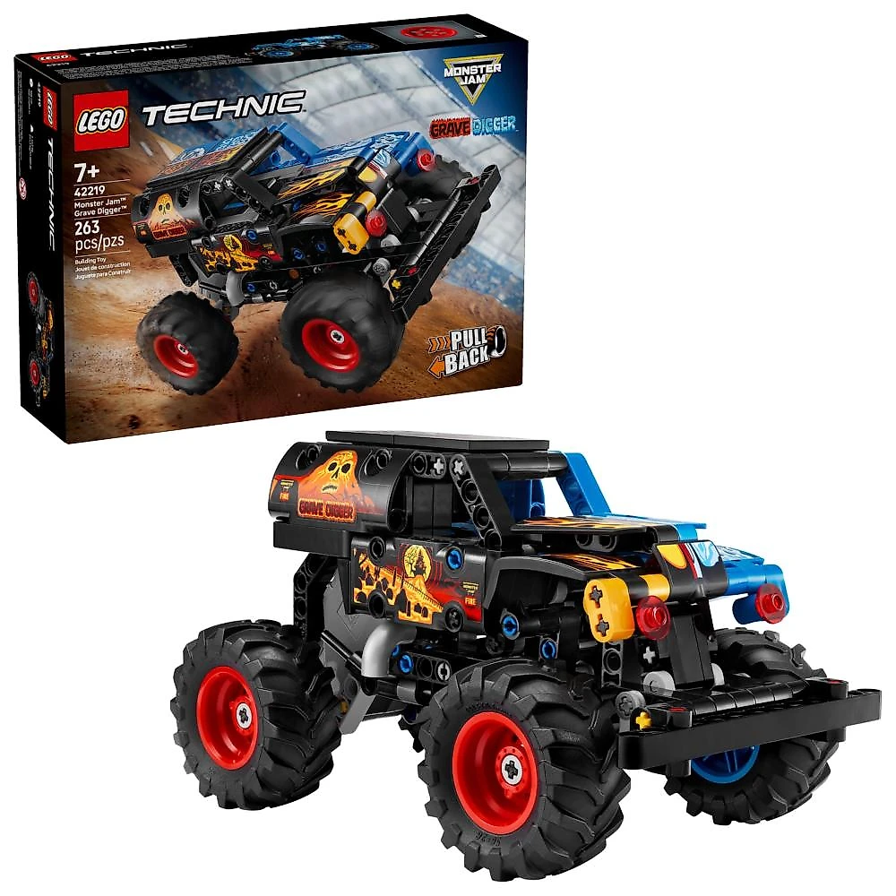Lego® technic - monster jam™ grave digger™ fogo e gelo azul