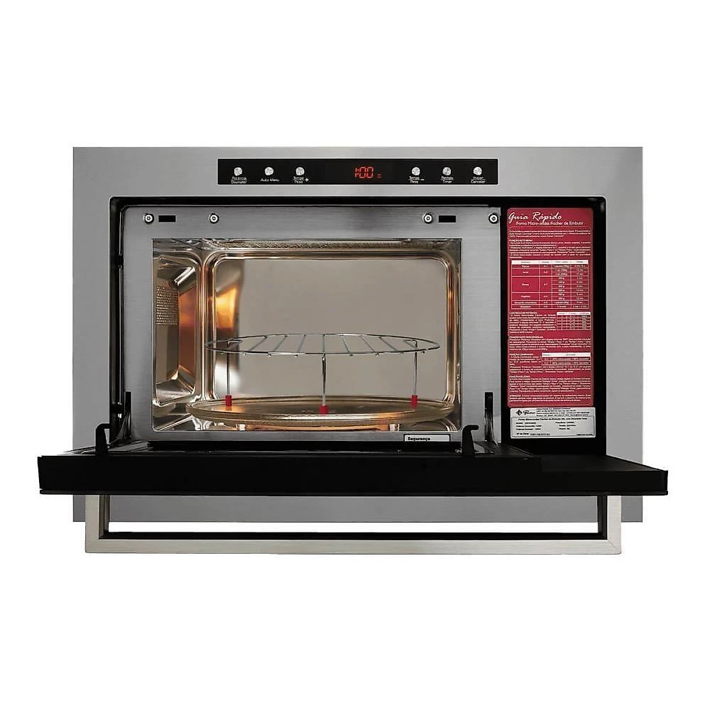 Micro-ondas Fischer Infinity De Embutir 25l Com Dourador Grill Em Aço Inox 110V 25378(55520)