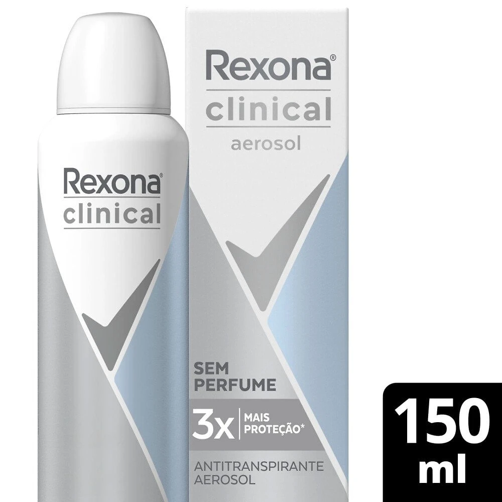 Antitranspirante Aerosolrexona Clinical Sem Perfume 150ml