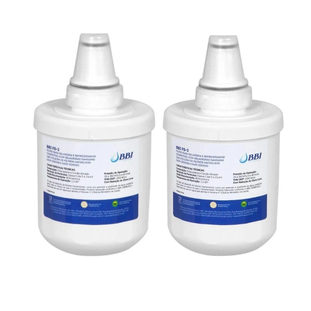 Kit 2 Filtro Interno Fs-2 Geladeira Bbi