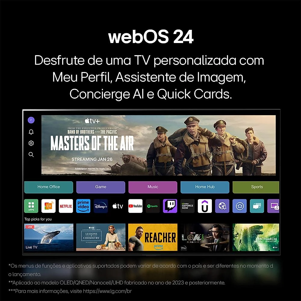 Smart tv 98" 4k lg 98ut9050psa webos 24 webos 25 processador a8 smart magic