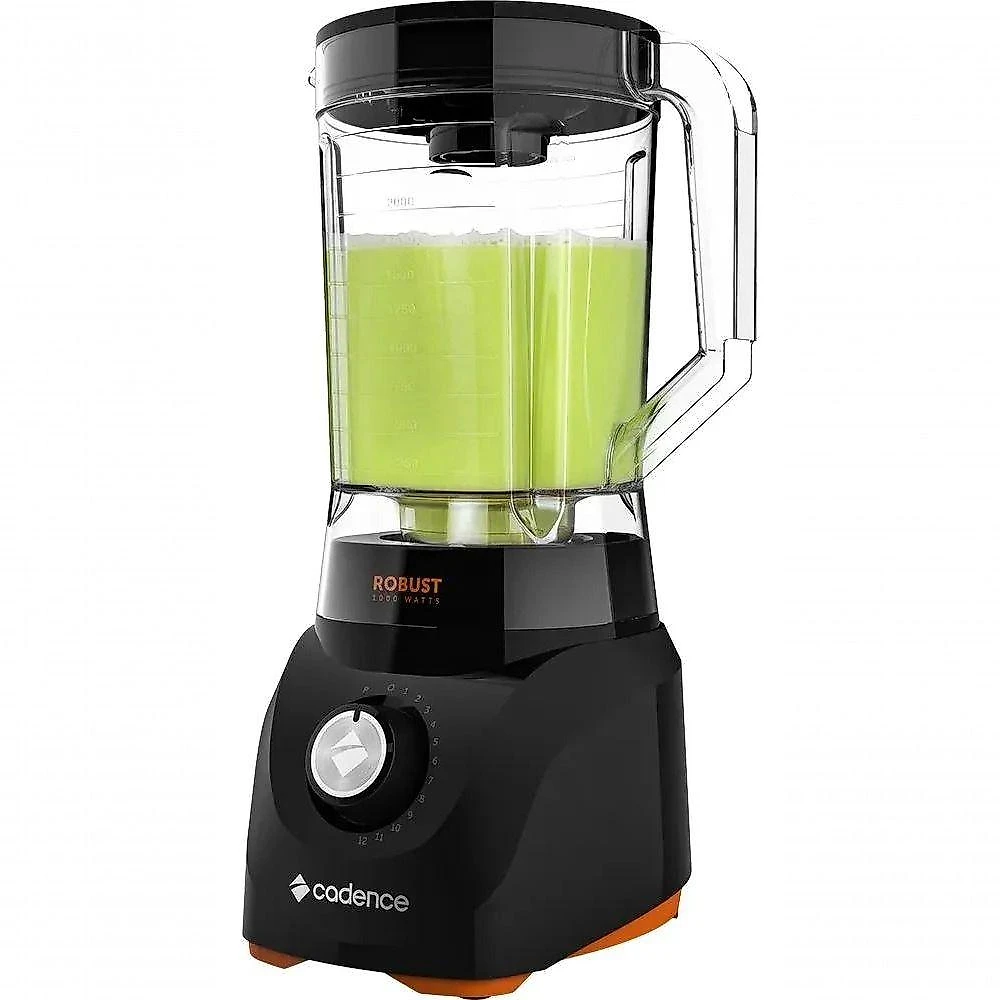 Liquidificador Cadence Robust Liq400 1000W 3,3L Preto 110V para Cozinha
