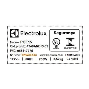 Panela de Pressão Elétrica Electrolux Efficient PCE15 Rita Lobo 3L 700W 9 Dispositivos Segurança Inox 110V