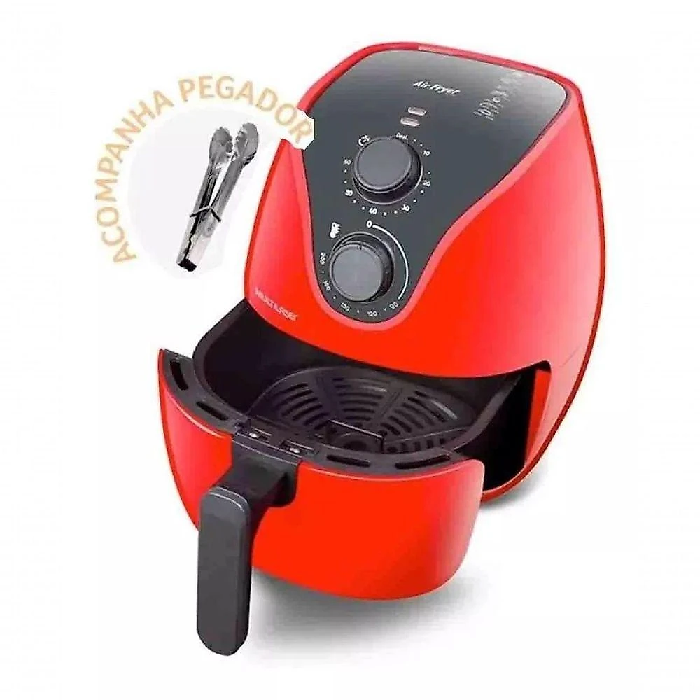 Fritadeira Air Fryers Multilaser 1500W 4litros Ce084 Vermelho 220V