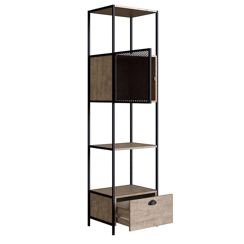 Estante 02 Portas New 180 Cm Hanover E Preto - D'rossi