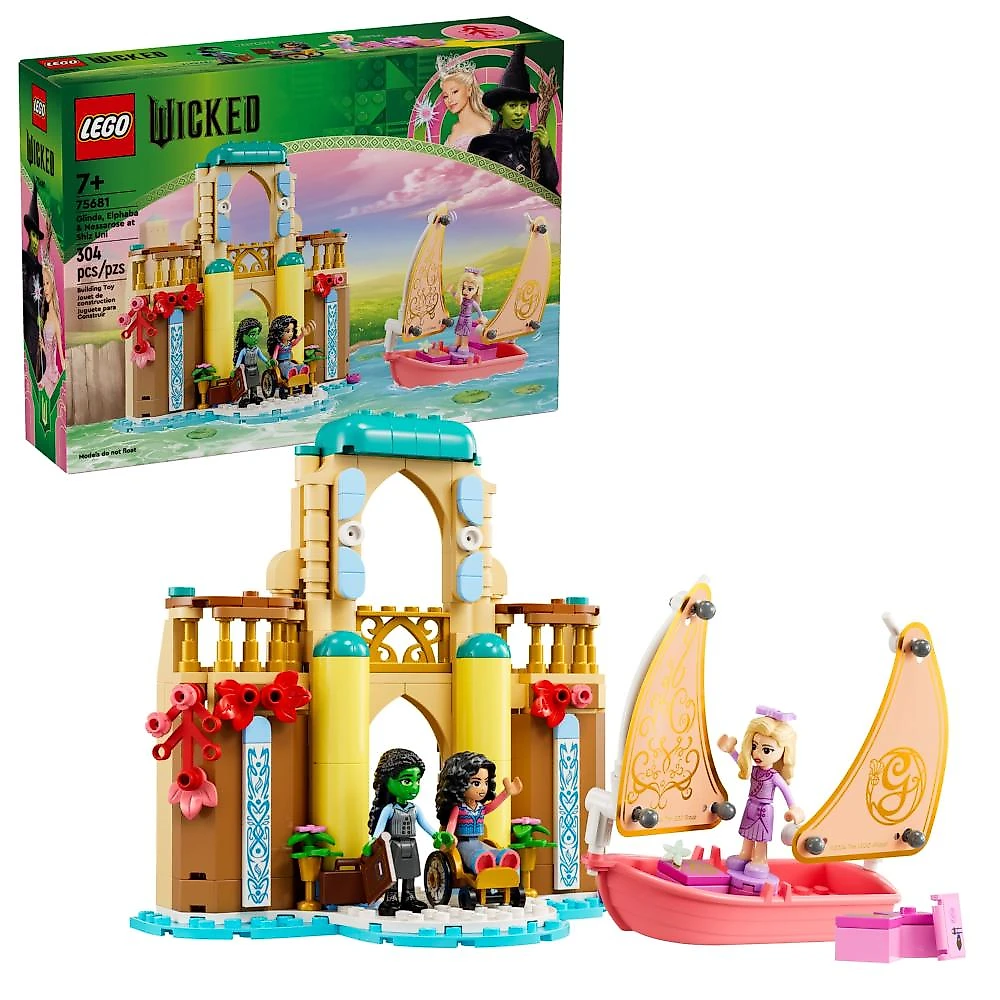 Lego® wicked - glinda, elphaba e nessarose na universidade shiz