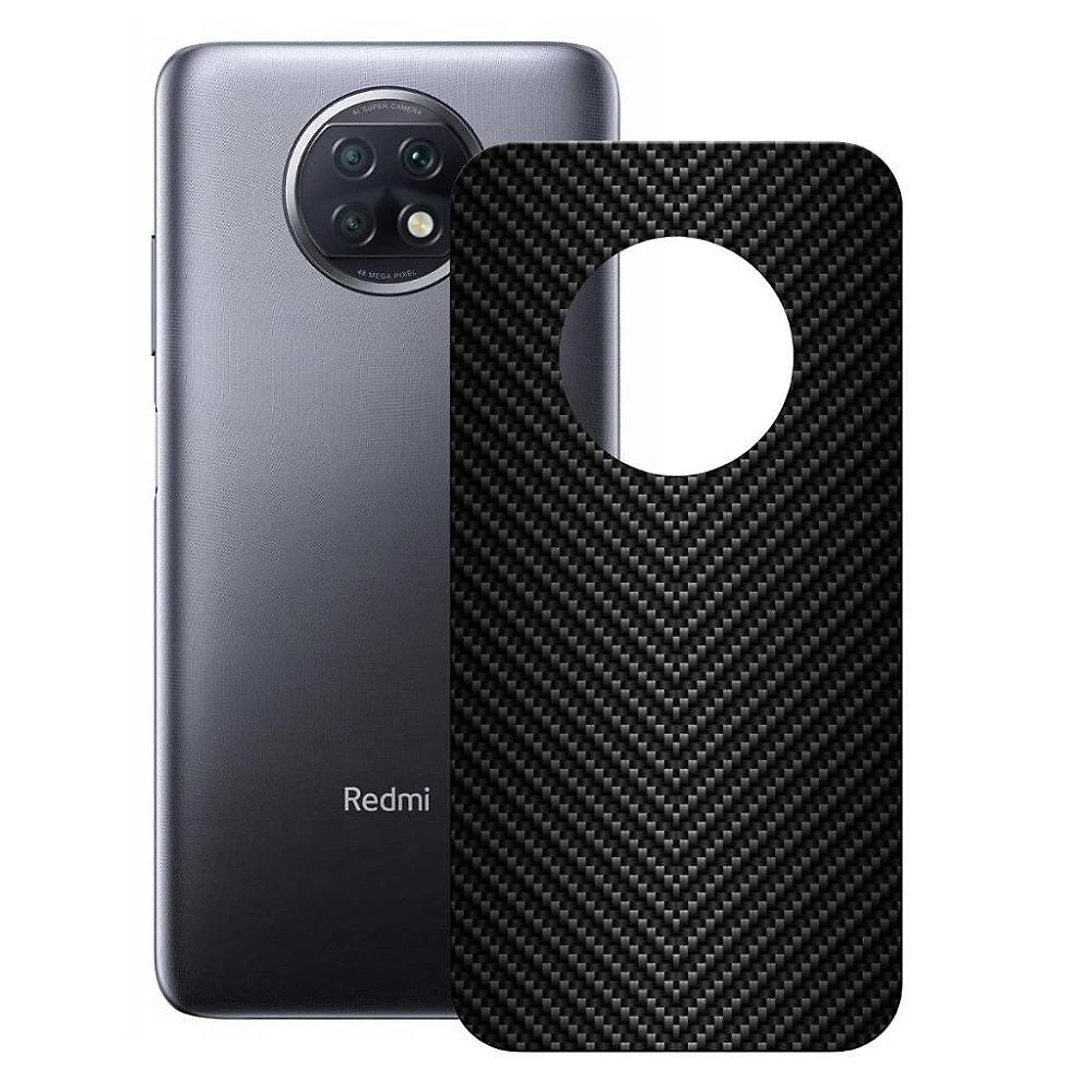 Película Para Xiaomi Redmi Note 9t - Traseira De Fibra De Carbono Preta - Gshield