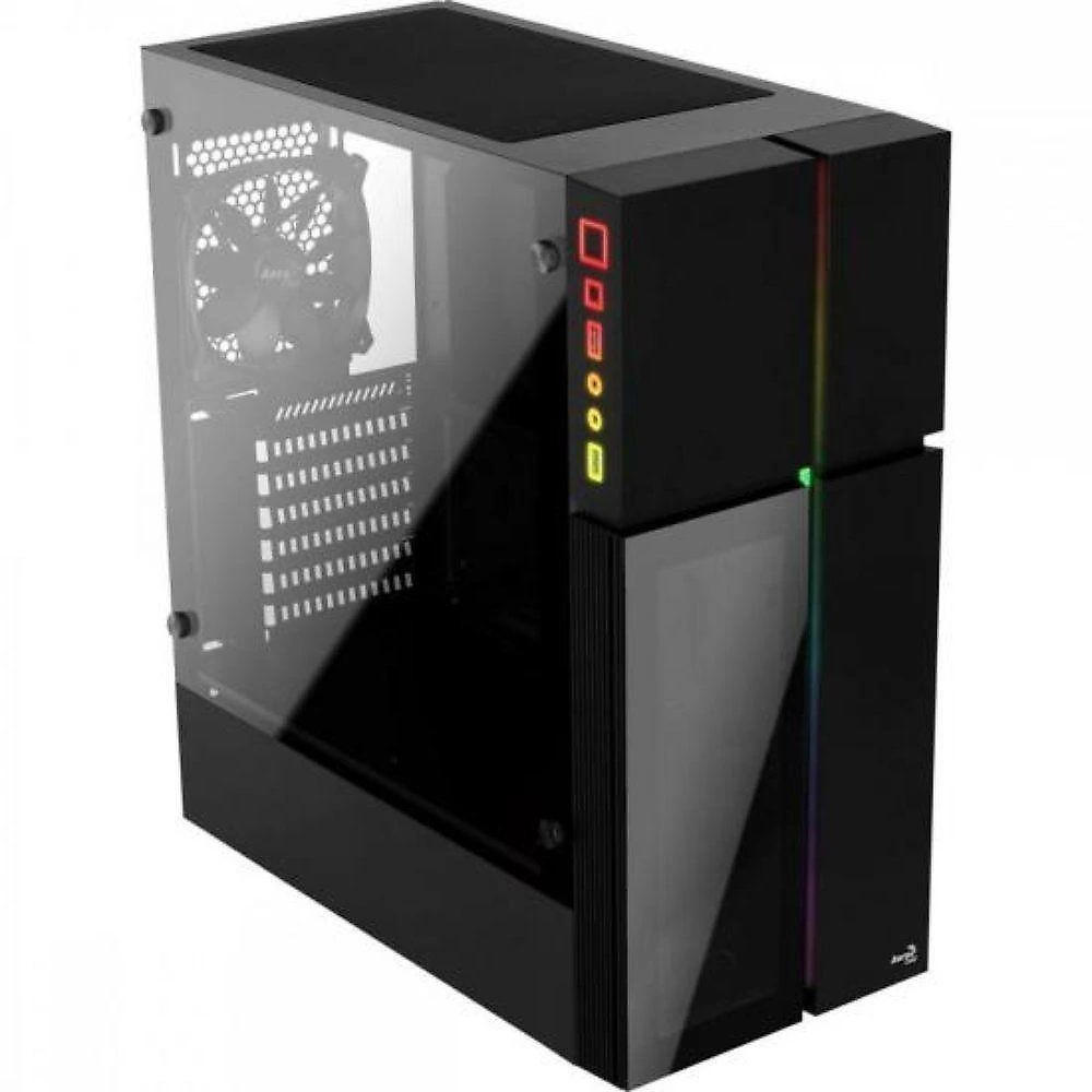 Gabinete Gamer Playa Rgb Vidro Mid Tower ATX com Iluminação RGB e Painel Lateral Preto Aerocool