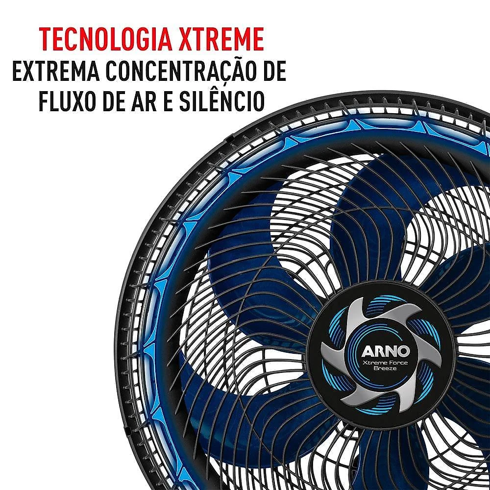 Ventilador de mesa arno xtreme force vb40 40cm 3 velocidades 6 pás preto 220