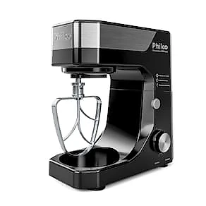 Batedeira Planetária Philco PBP90A 5L 900W Tampa Antirrespingo 12 Velocidades Preta 110V