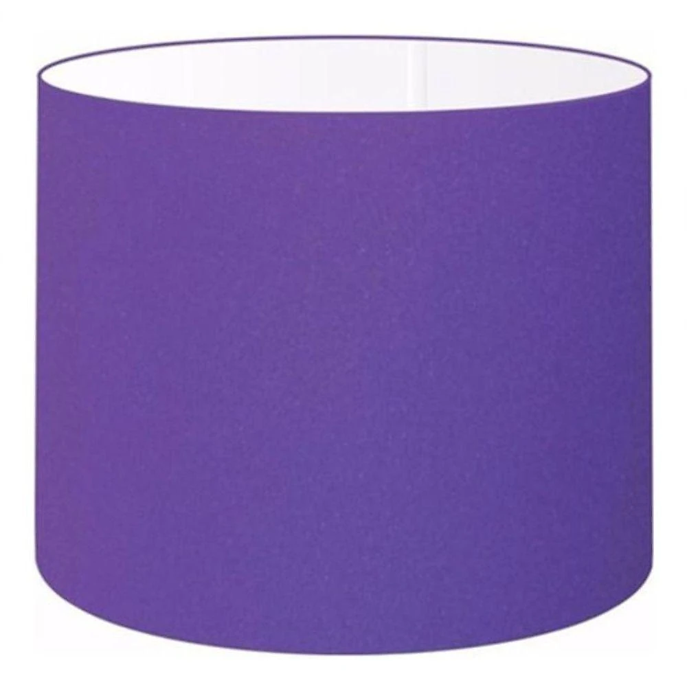 Cúpula Abajur E Luminária Cilíndrica Vivare Cp-7019 ø40x30cm - Bocal Nacional Roxo