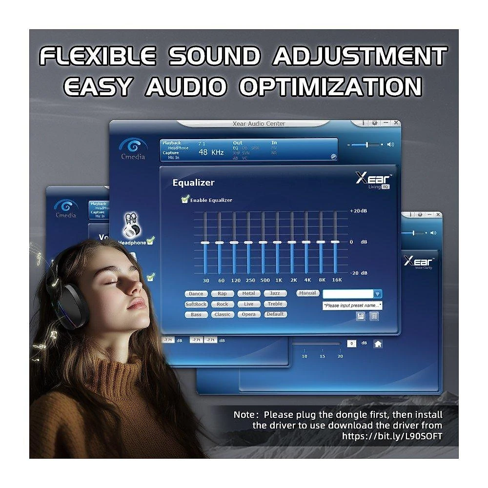 Headset Gamer Sem Fio Attack Shark L90, Bluetooth, High Fidelity, Preto - L90