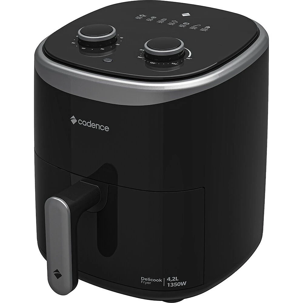 Fritadeira Air Fryer 4,2 Litros Cadence Delicook Fryer FRT420 Preto - 110V