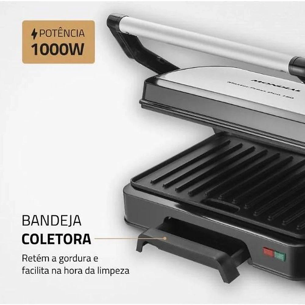 Sanduicheira/Grill Master Press 180 Mondial Preto/inox 110V