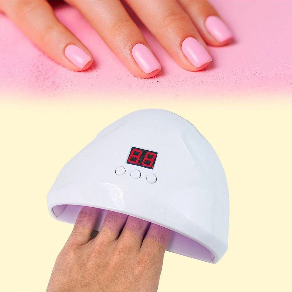 Kit Manicure e Pedicure Cabine LED UV USB C Lixa Elétrica Portátil 2 em 1 com Lixadeira a Pilha