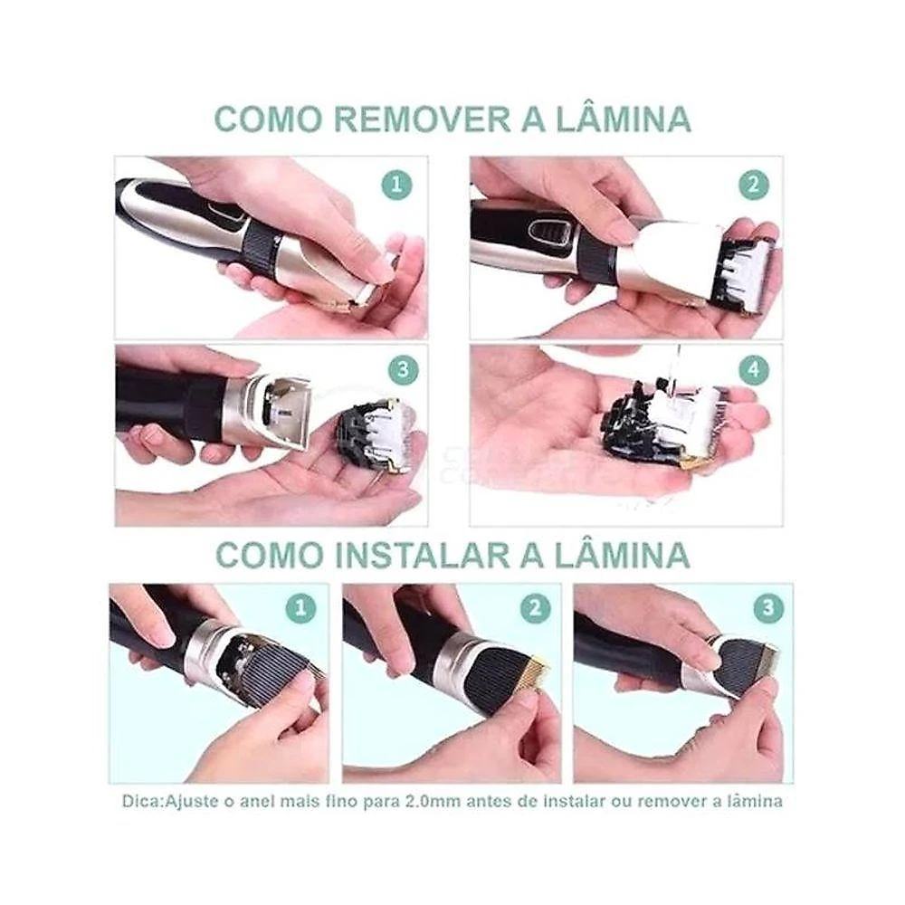 Máquina de Tosa para Animais de Estimação Thor Recarregável Plástico ABS Cobre Ferro Único