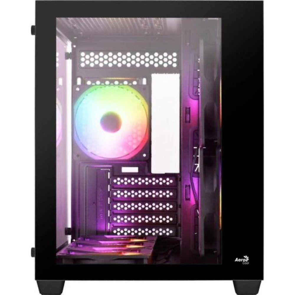 Gabinete Gamer Dryft Mid Tower Micro-ATX Aço com 6 Fans ARGB Preto Aerocool