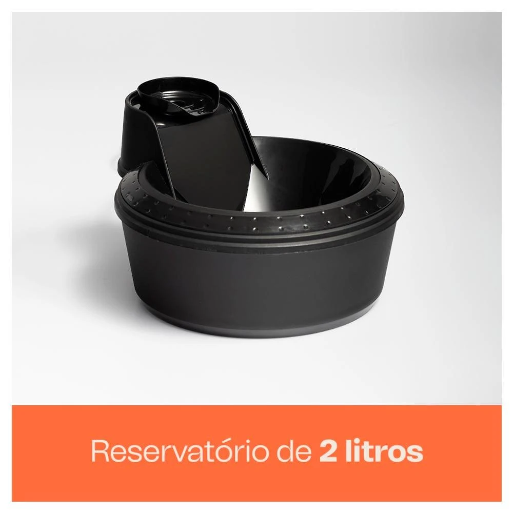 Miniatura Fonte Bebedouro Meau Clássica Preta - Bivolt