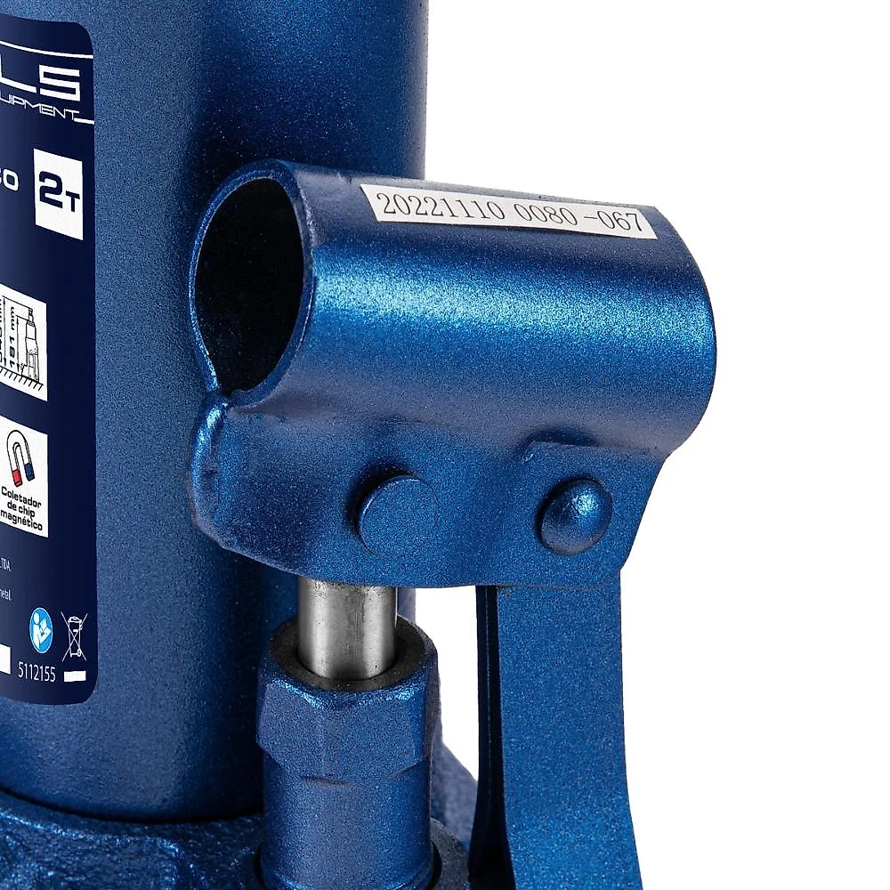 Macaco hidráulico garrafa 2t stels 5112155 com maleta elevação 181-345mm aço