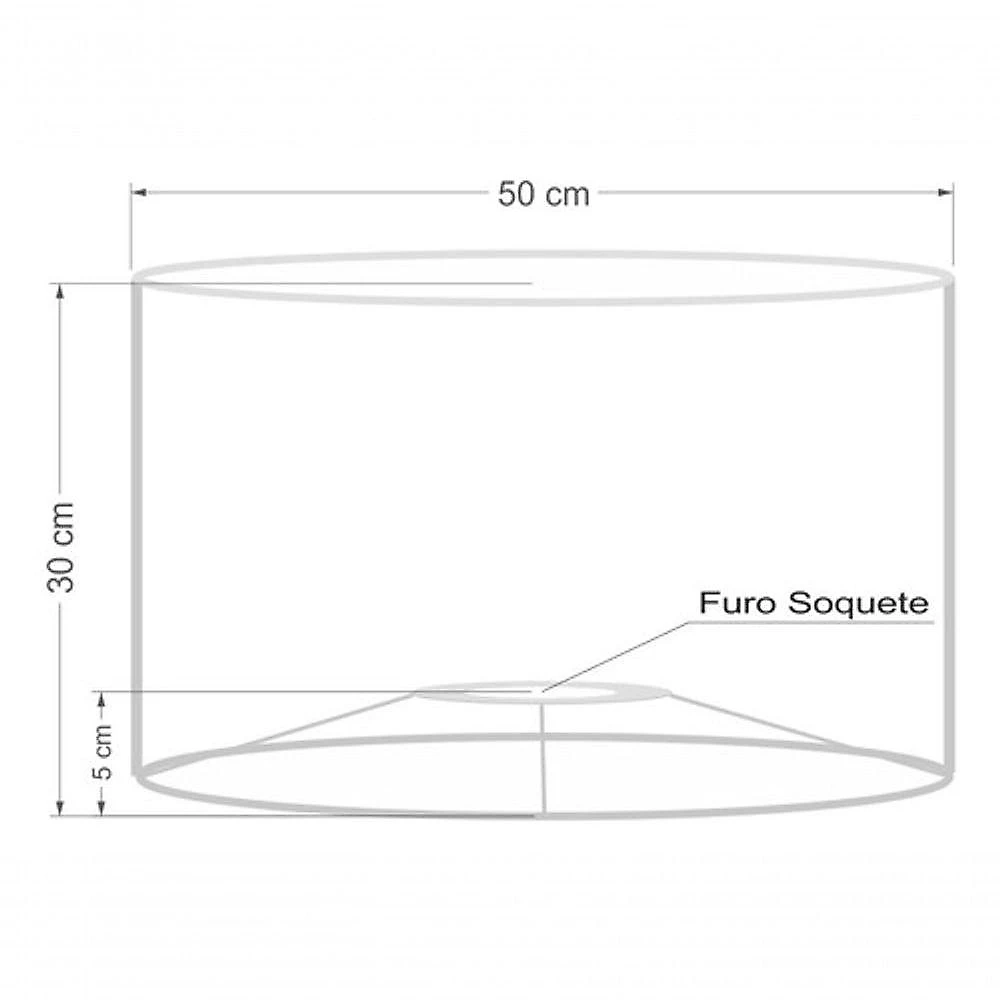 Cúpula para Abajur e Luminária Cilíndrica CP-7025 em Tecido Resistente à Maresia Preto Vivare Brasil webcontinental-7908138288167
