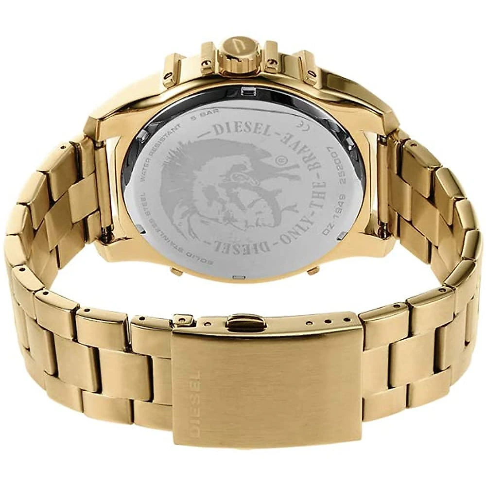 Diesel Relógio Masculino de Quartzo Original cPulseira de Aço Inoxidável Dourado
