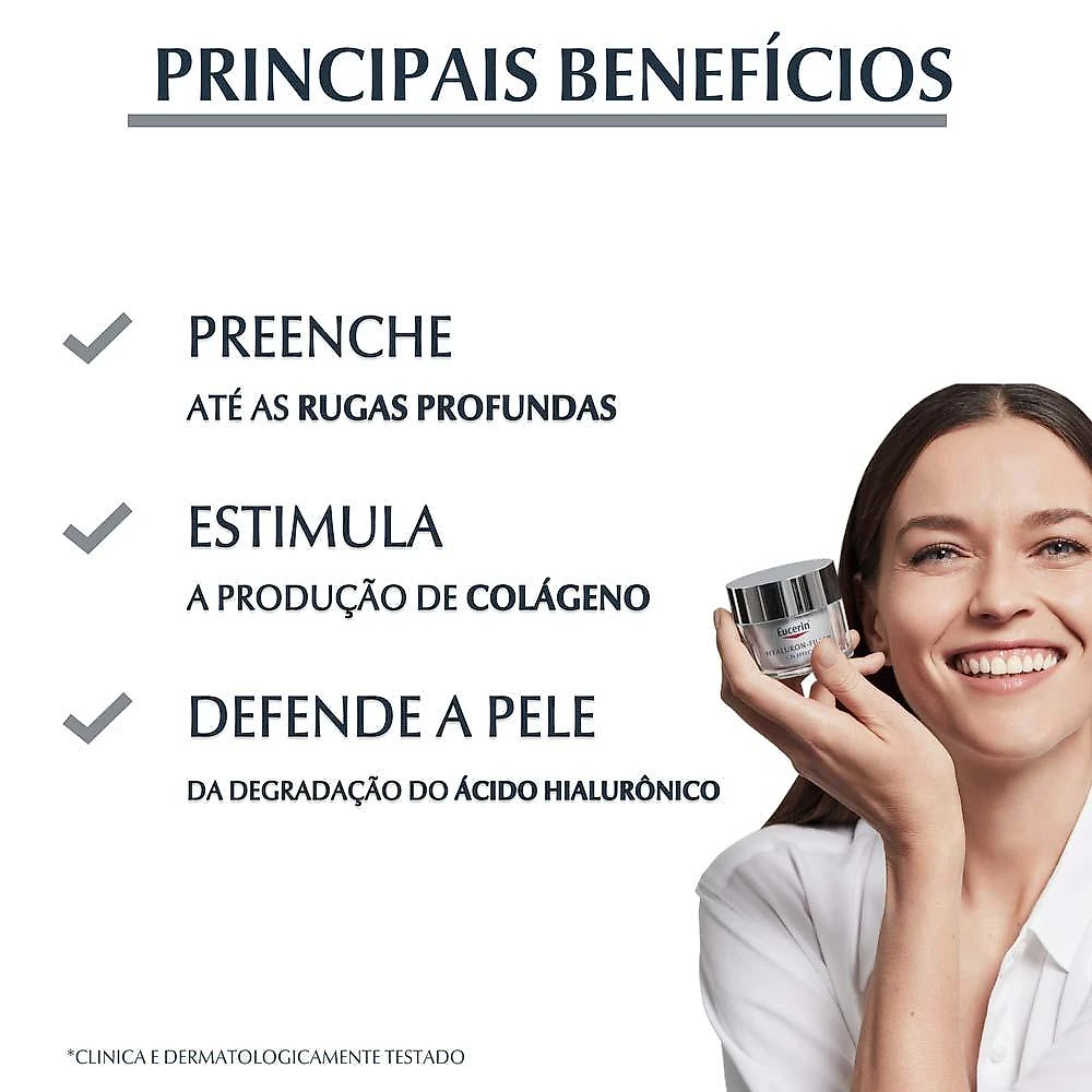 Creme facial dia antirugas eucerin hyaluron-filler + 3x effect fps30 50ml