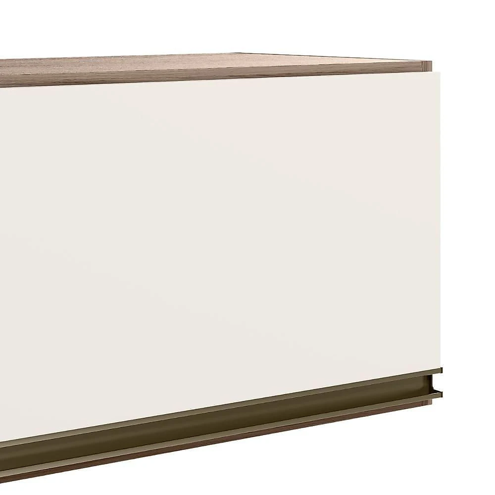 Armário De Cozinha Basculante 80cm Maly N03 Carvalho/off White - Mpozenato