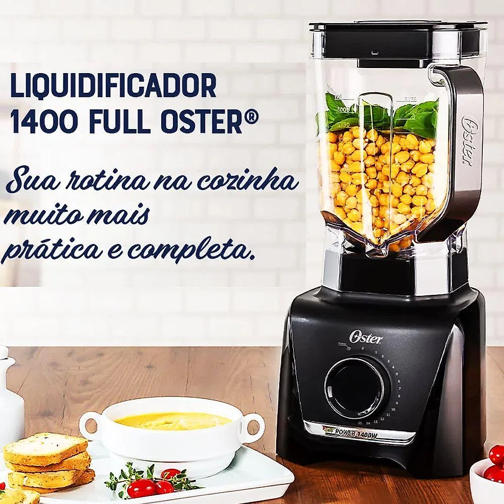 Liquidificador Oster OLI610 1400W Full Black 3,2 Litros 220V