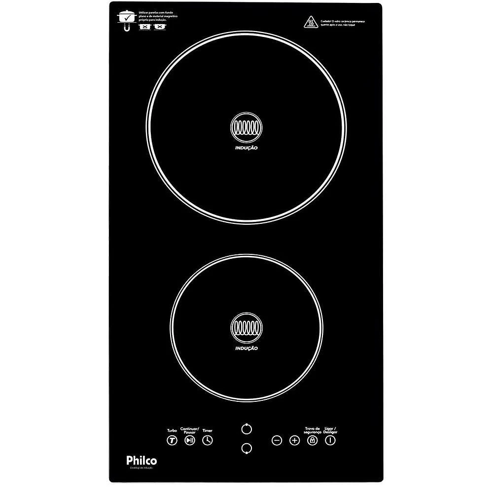 Cooktop de Indução Philco 2 Queimadores e 9 Níveis  220V