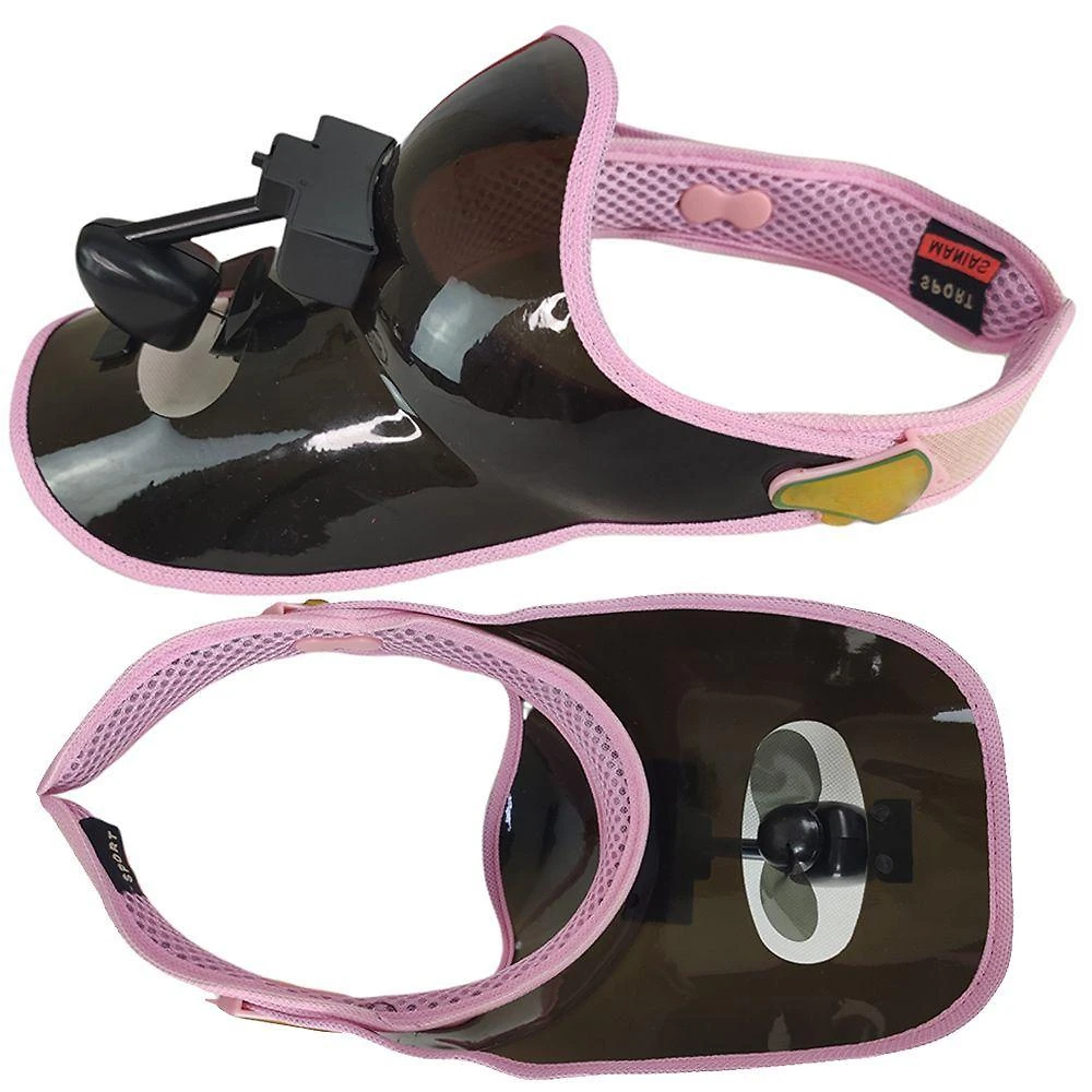 Viseira Ventilador Praia Piscina Chapeu Helice Verao Lazer Sol Calor Corrida Caminhada Academia
