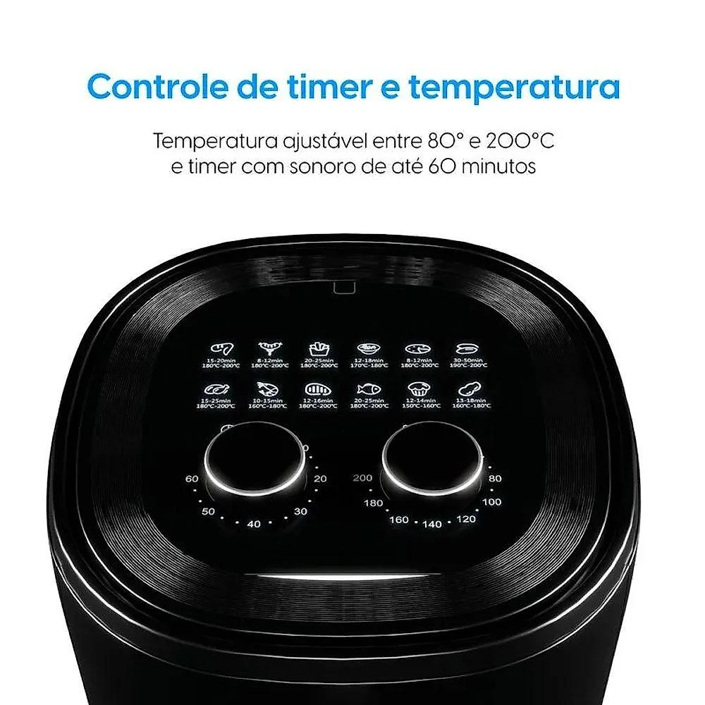 Fritadeira Air Fryer Elgin Space 5 Air Circuit 5L 1700W Timer 60 Minutos 110V