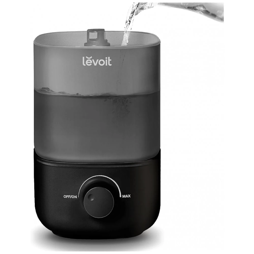 Umidificador de Preenchimento Superior para Quarto 2,5L com Desligamento Automático e Silencioso, LEVOIT, Preto