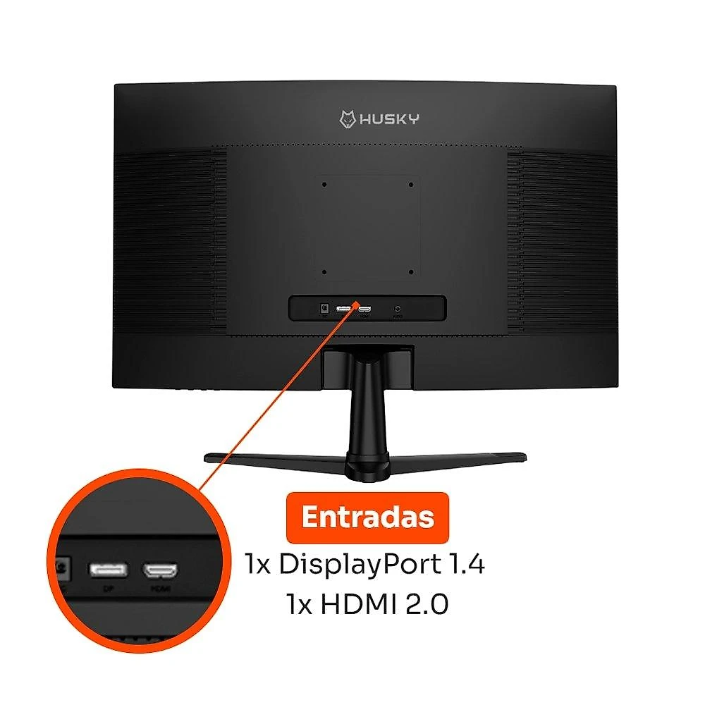 Monitor Gamer Curvo Husky Boreal 24", FHD, 240Hz, 1ms, Adaptive Sync, VA, DisplayPort e HDMI, HDR - HMG00524PT