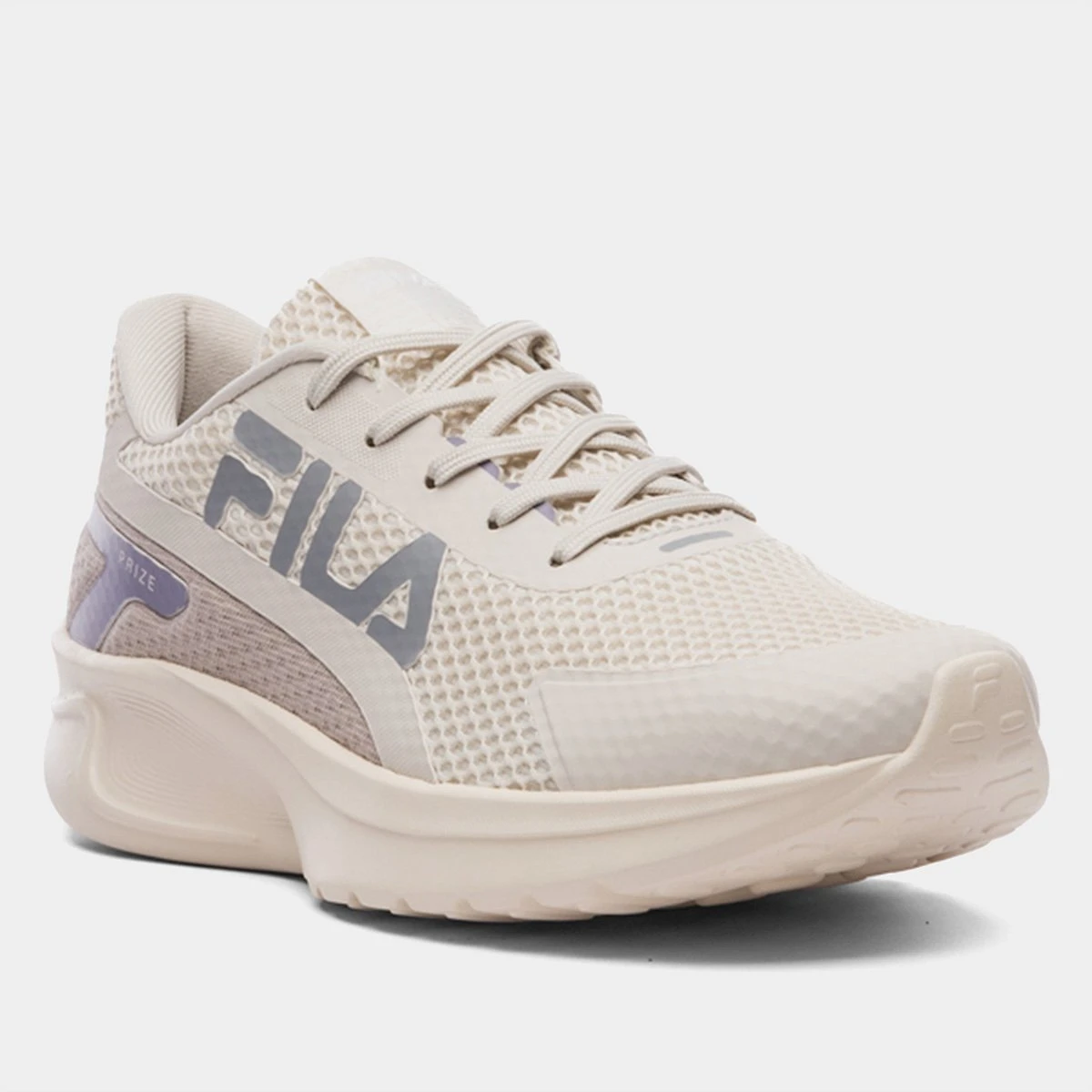 Miniatura Tenis Fila Prize Feminino Bege+Roxo - 34