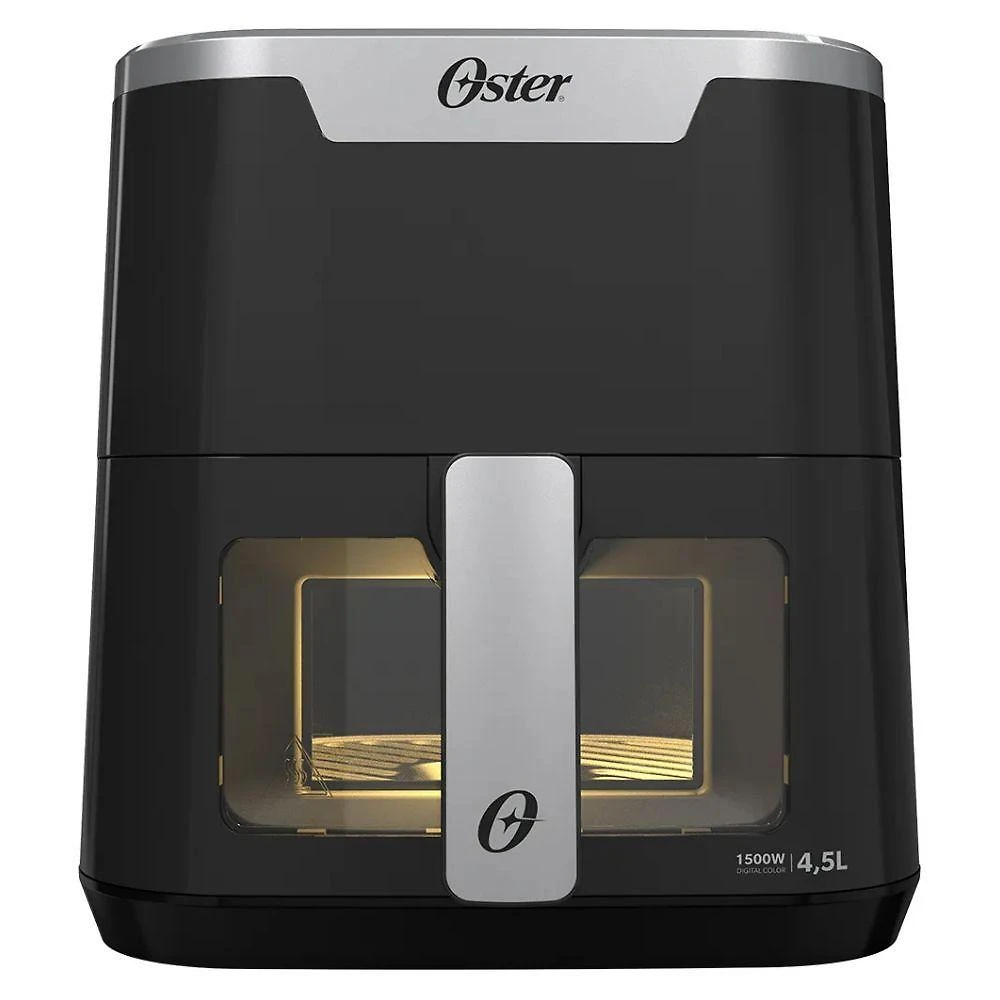 Fritadeira sem Óleo Oster Digital Touch OFRT920 4,5L 1500W Visor Transparente Preto 220V