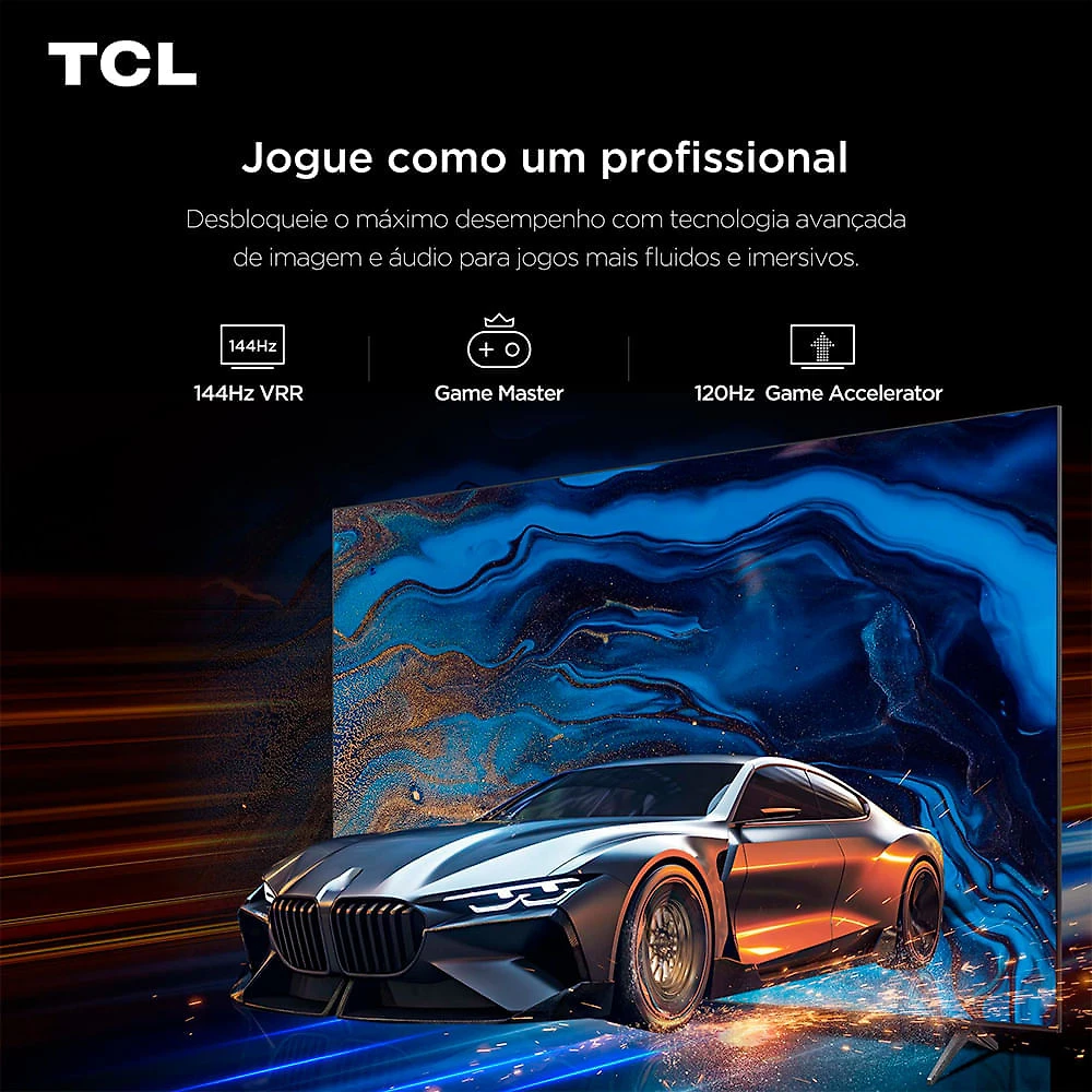 Smart TV TCL QD-Mini LED 4K 75" Polegadas com Google Assistente, Dolby Vision IQ e Wi-Fi - 75C7K Bivolt