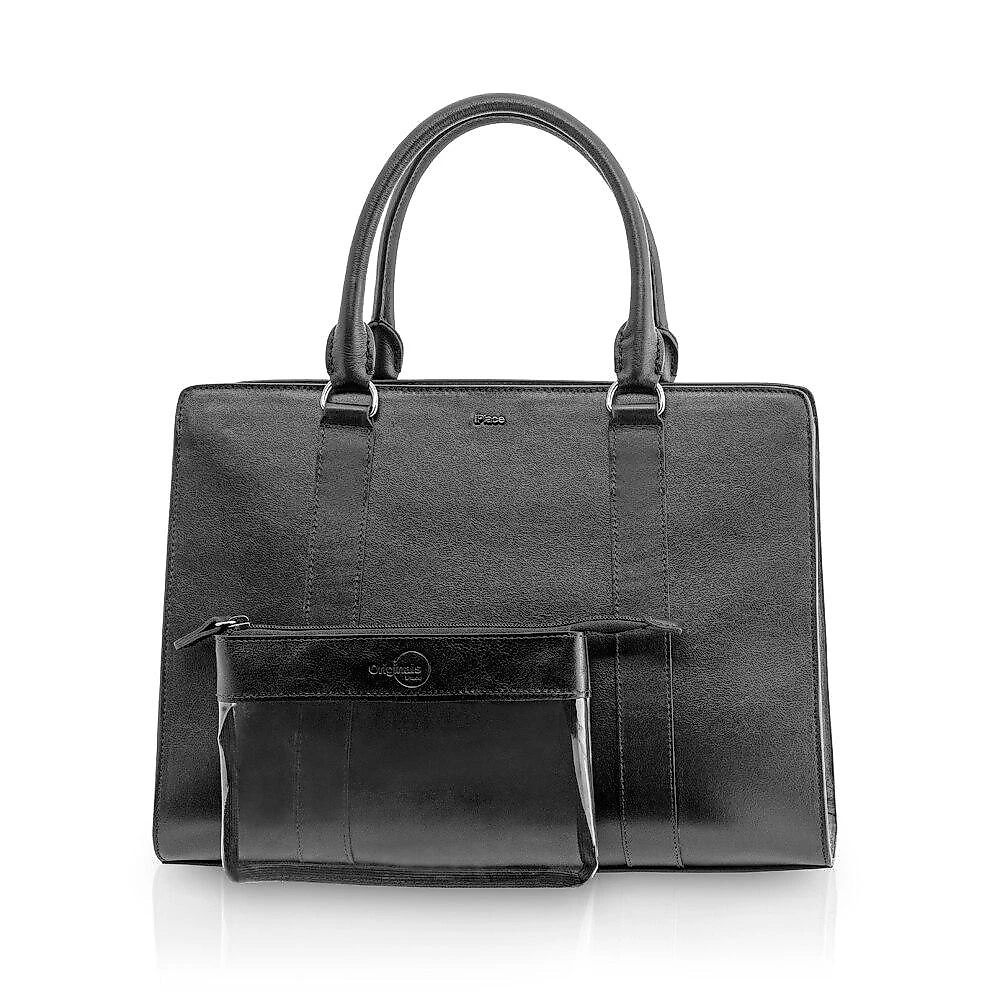 Bolsa de Couro Preto para MacBook, Olivia, Originais iPlace