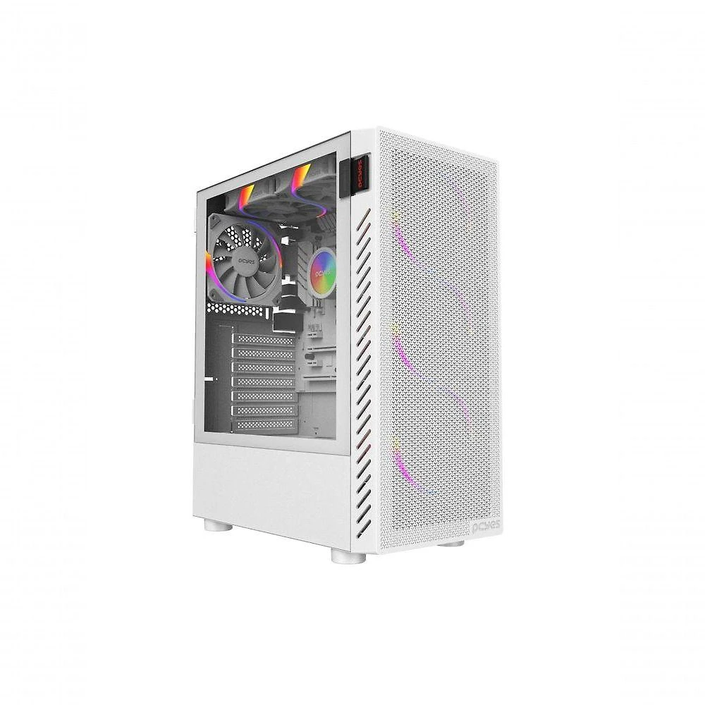 Gabinete Gamer Mid-Tower Bolter White Ghost GBWGPBR Lateral em Vidro Branco Pcyes