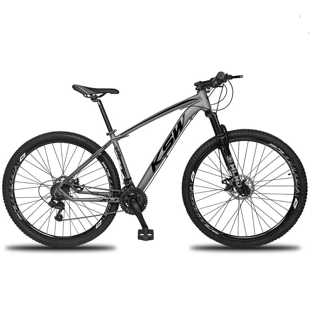 Bicicleta Ksw 24v Shimano Tx800 Aro 29 Quadro Alumínio 24 Marchas Grafite-preto