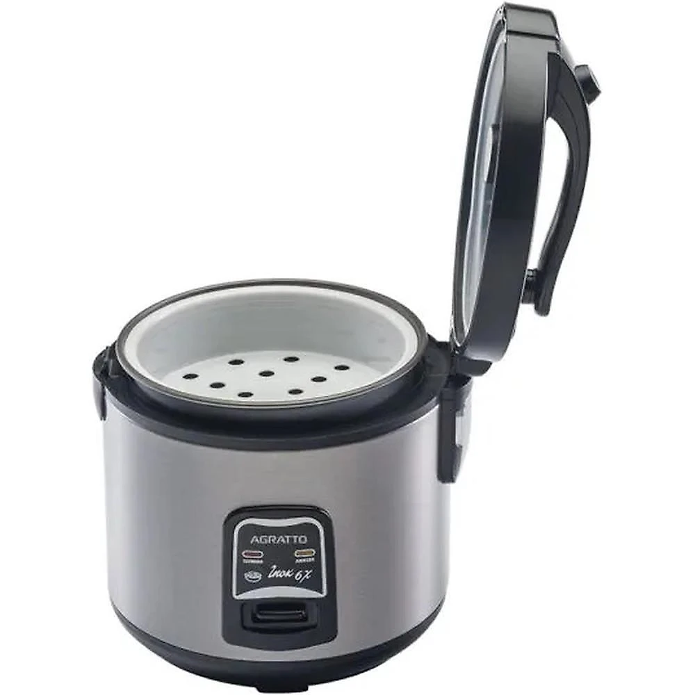 Panela Elétrica De Arroz Inox E Visor De Vidro 220v Agratto