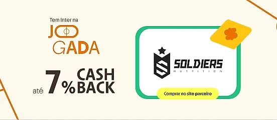 SOLDIERS COM ATÉ 7% DE CASHBACK