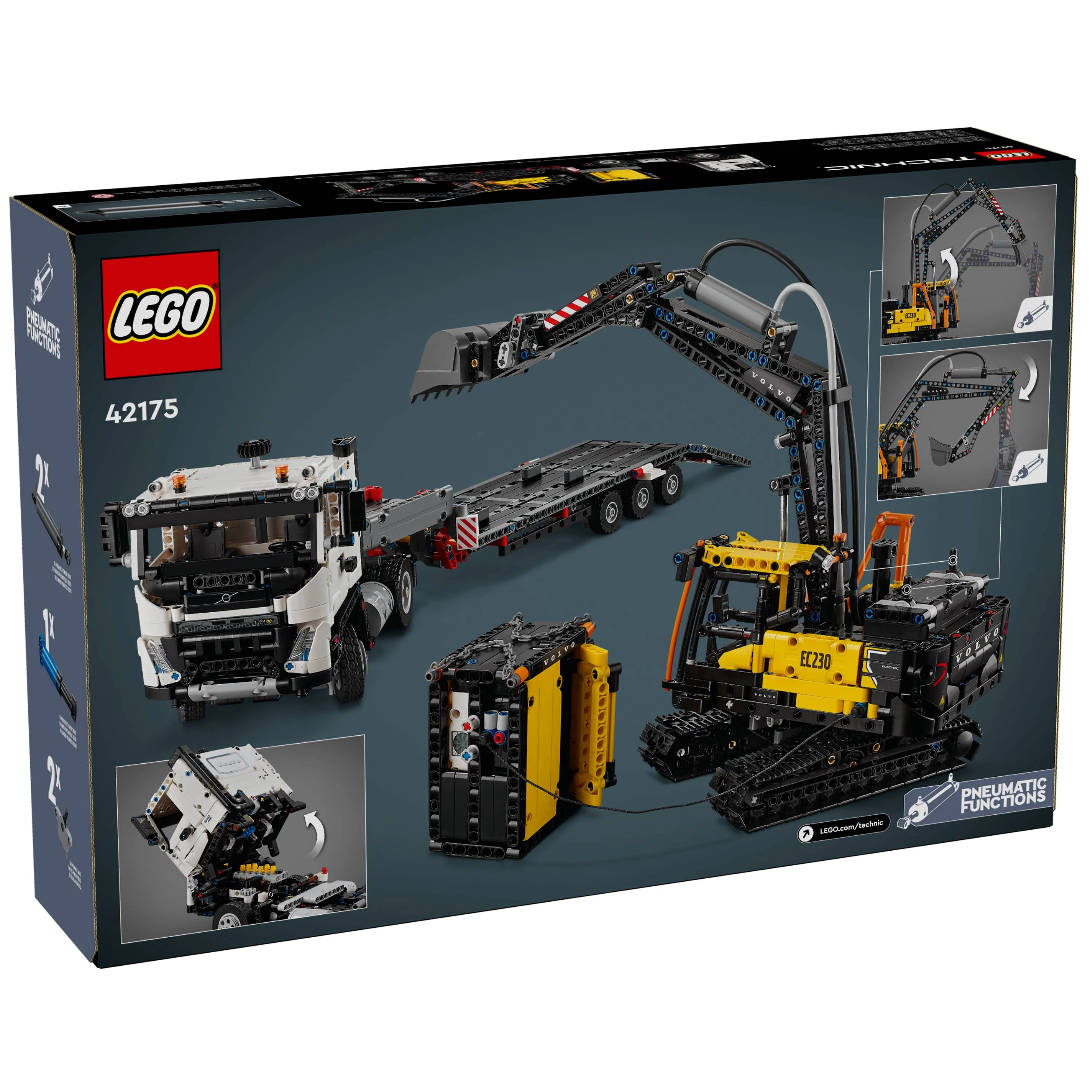 LEGO Technic - Caminhão Volvo FMX e escavadeira elétrica EC230